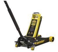 Sealey 4 Tonne Low Profile Trolley Jack, Car Jack, with Rocket Lift - Yellow - 4040AY