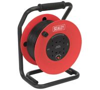 Sealey Heavy-Duty Cable Reel CR50/1.5 - 50m 4 x 230V 1.5mm with Thermal Trip