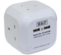 Sealey EL144USB 1.4mtr Powercube Extension Cable