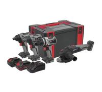 Sealey Tool Combo CP20VCOMBOX1 – 4 x 20V Brushless – 2 Batteries