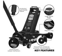 Sealey Premier Low Profile Trolley Jack with Rocket Lift 4 Tonne - Black 4040AB