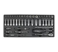 Sealey Tool Tray With Socket Set 43Pc 1/4"sq Drive Tbt19