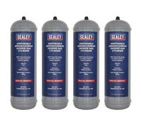 Sealey 430G 2.2L Argon Carbon Dioxide Gas Cylinder Pack Of 4 Migmix2.24