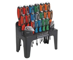 Sealey 44pc Hammer-Thru Screwdriver, Hex Key & Bit Set - S01106