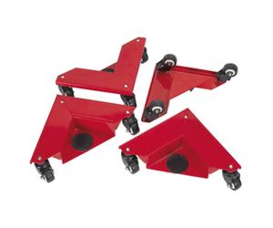Sealey 4Pc Heavy Duty Steel Corner Movers Wheel Dolly Set - CM4