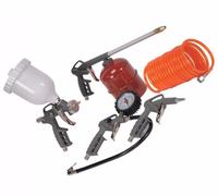 Sealey 5 Pce Air Tool KIT Inc Spray/Blow/Paraffin Gun,Tyre Inflator & Hose SA33G