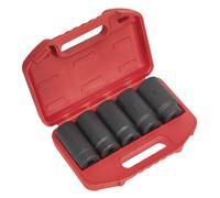 SEALEY 5 Piece 1/2" Deep Metric Impact HUB NUT Socket Set 29,30,32,34,36mm SX050