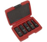 Sealey 5 Piece 1/2" Drive Double Ended Deep Impact Socket Set 1/2"
