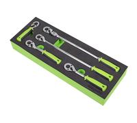Sealey 5 Piece 1/4" Sq Drive Flip Reverse Ratchet Wrench Set In Foam Tray,S01290