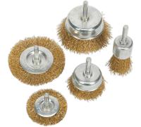Sealey 5 Piece Brassed Wire Brush Set