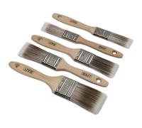 Wooden Handle Paint Brush Set 5pc