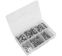 Sealey Stainless Steel Nut and Washer Assortment, 500pc, M5-M10, A2 Stainless Steel - AB077NW