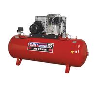 Sealey 500L Belt Drive Air Compressor with Cast Cylinders 7.5hp 3ph 2-Stage SAC55075B