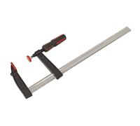 Sealey 500mm F Clamp Carbon Steel Bar Cast Iron Jaws Soft Grip Handle AK500F