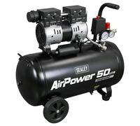 Sealey 50L Low Noise Oil Free Direct Drive Air Compressor 1hp 230V/13A SAC5000S