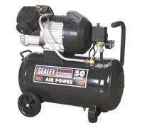 Sealey SAC5030VE 50ltr V-Twin Direct Drive Compressor 3hp