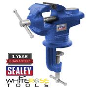 Sealey 50mm Dovetail Hobby Portable Bench Table Vice Swivel Base CV50