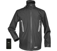 Sealey 5v Heated Rain Jacket and 20ah Power Bank Black M