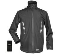 Sealey 5v Heated Rain Jacket and 20ah Power Bank Black S