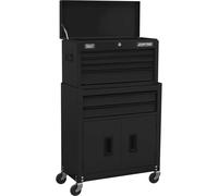 Sealey 6 Drawer Top Chest and Tool Roller Cabinet Combination Black