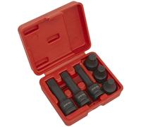 Sealey SX052 Impact Spline Socket Bit Set 6Pc 1/2inSq Drive