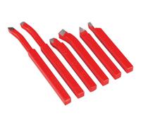 Sealey 6 Piece 8mm Square HSS Cutter Set for Metal Lathes