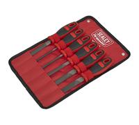 Sealey AK580 6 Pce Metal File 150mm Engineer Mechanical File + Grip Handles Set