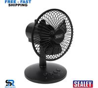 Sealey 6″ Portable Oscillating Desk Fan (SFF6USB) - 3-Speed, USB Powered