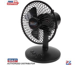 Sealey 6” USB Desk Fan - Mini Oscillating - Battery Operated - SFF6USB