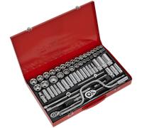 Sealey 64 Piece Combination Drive Hexagon WallDrive Socket Set Metric and Imperi