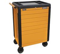 Rollcab 7 Drawer Push-To-Open - Orange