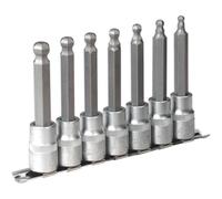 Sealey 7 Piece 1/2" Drive Ball End Long Hexagon Socket Bit Set Metric 1/2"
