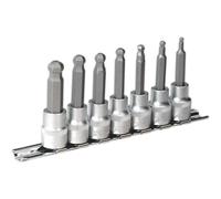 Sealey Hex Ball-end Socket Bit Set7 Piece Metric 3/8" Square Drive 62mm
