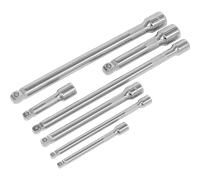 Sealey 7 Piece Combination Drive Wobble / Rigid Socket Extension Bar Set