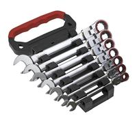 Flexi-Head Ratchet Combination Spanner Set 7pc Metric Platinum Series