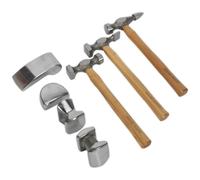 Sealey CB507 Drop-Forged Panel Beating Set with Hickory Shafts 7pc