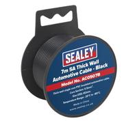 Sealey Automotive Cable 5A Thick Wall 2mm 7m Black