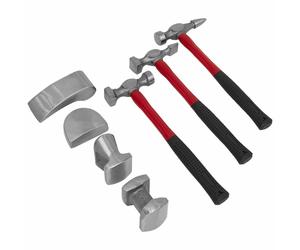 Sealey 7Pc Car Auto Body Panel Repair Tool With FibreGlass Red & Black