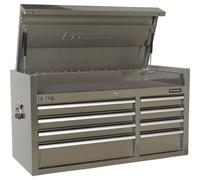 Topchest 8 Drawer 1055mm Extra-Wide Stainless Steel Heavy-Duty