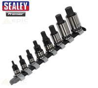 Sealey 8 Pce M4-M16 Spline 12 Point Black Socket Bit Set 1/4" 3/8" 1/2" AK6214B