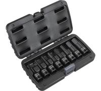 Sealey 8 Piece 1/2" Drive Impact Hexagon Socket Bit Set Metric