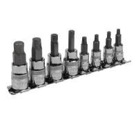 Sealey 8 Piece 1/4" and 3/8" Drive Lock On Hexagon Socket Bit Set Imperial