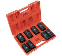 Sealey 8 Piece 1" Drive Deep Impact Socket Set Metric 1"