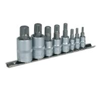 Sealey 8 Piece Combination Drive Spline Socket Bit Set Combination