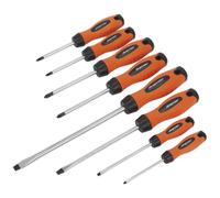Sealey Hv003 Screwdriver Set 8Pc Hi-Vis Orange