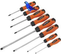 Sealey Screwdriver Set HV004 8pc Hammer-Thru Hi-Vis Orange
