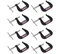 Sealey GCC03 Junior C-Clamp 8Pc Set - 38Mm X 38Mm