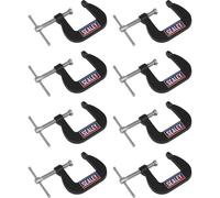 Sealey Junior C-Clamp 8pc Set - 28mm x 28mm - GCC05