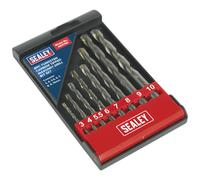 Sealey AK5708 Tungsten Carbide Tipped Masonry Drill Bit Set 8pc , Black