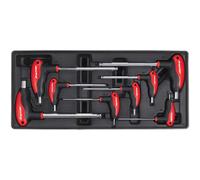 Sealey TBT06 Tool Tray With T-Handle Ball-End Hex Key Set 8Pc